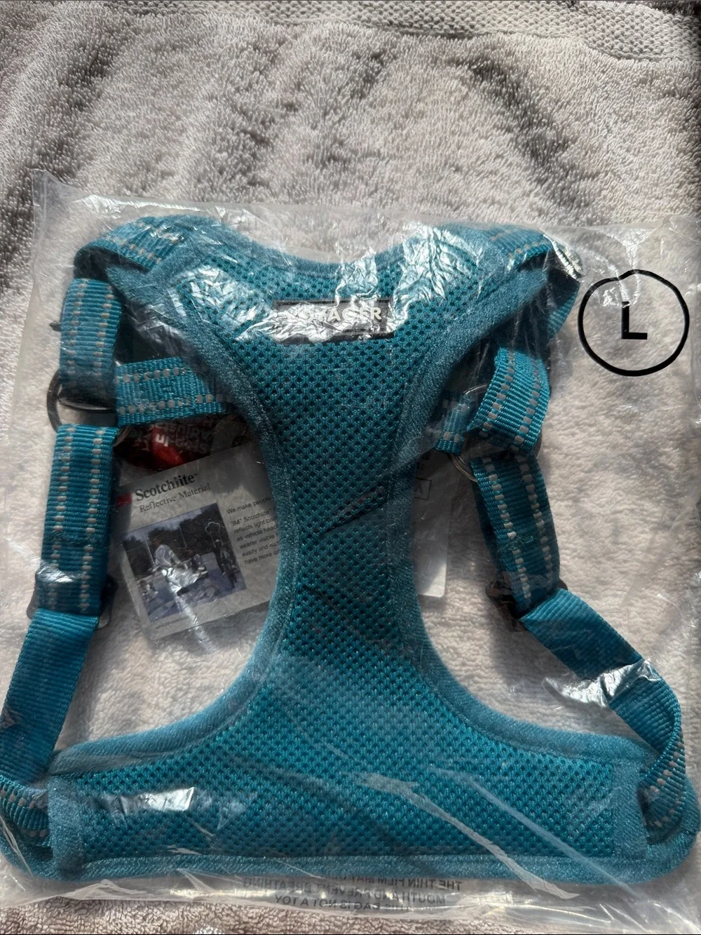Voyager Teal Step-In Adjustable Dog Harness - Reflective